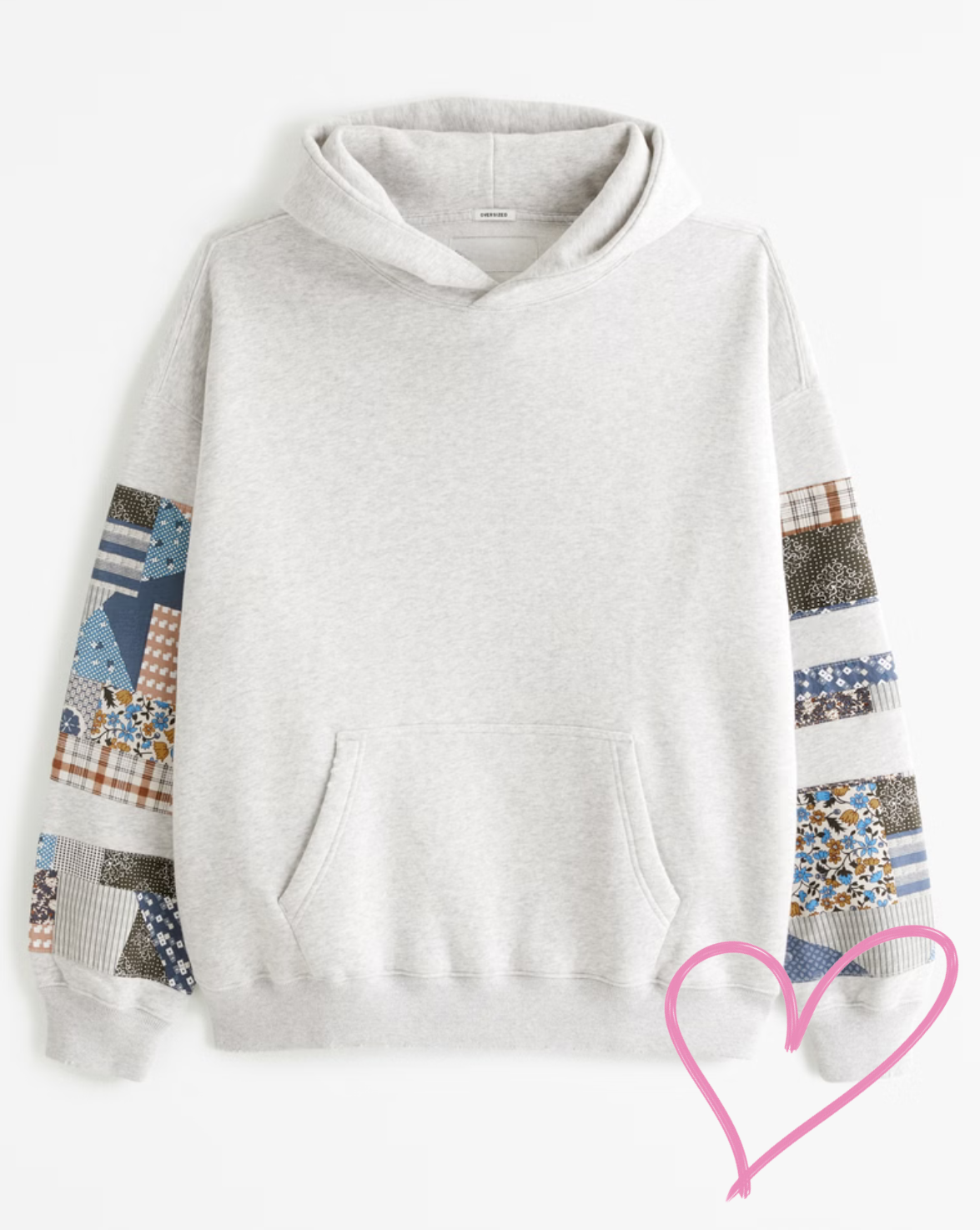 Oversized Patchwork Hoodie
