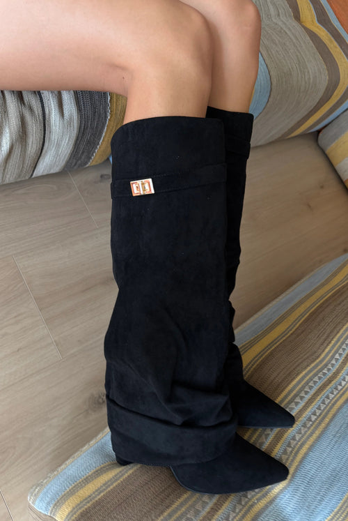 Suede Shark Boots