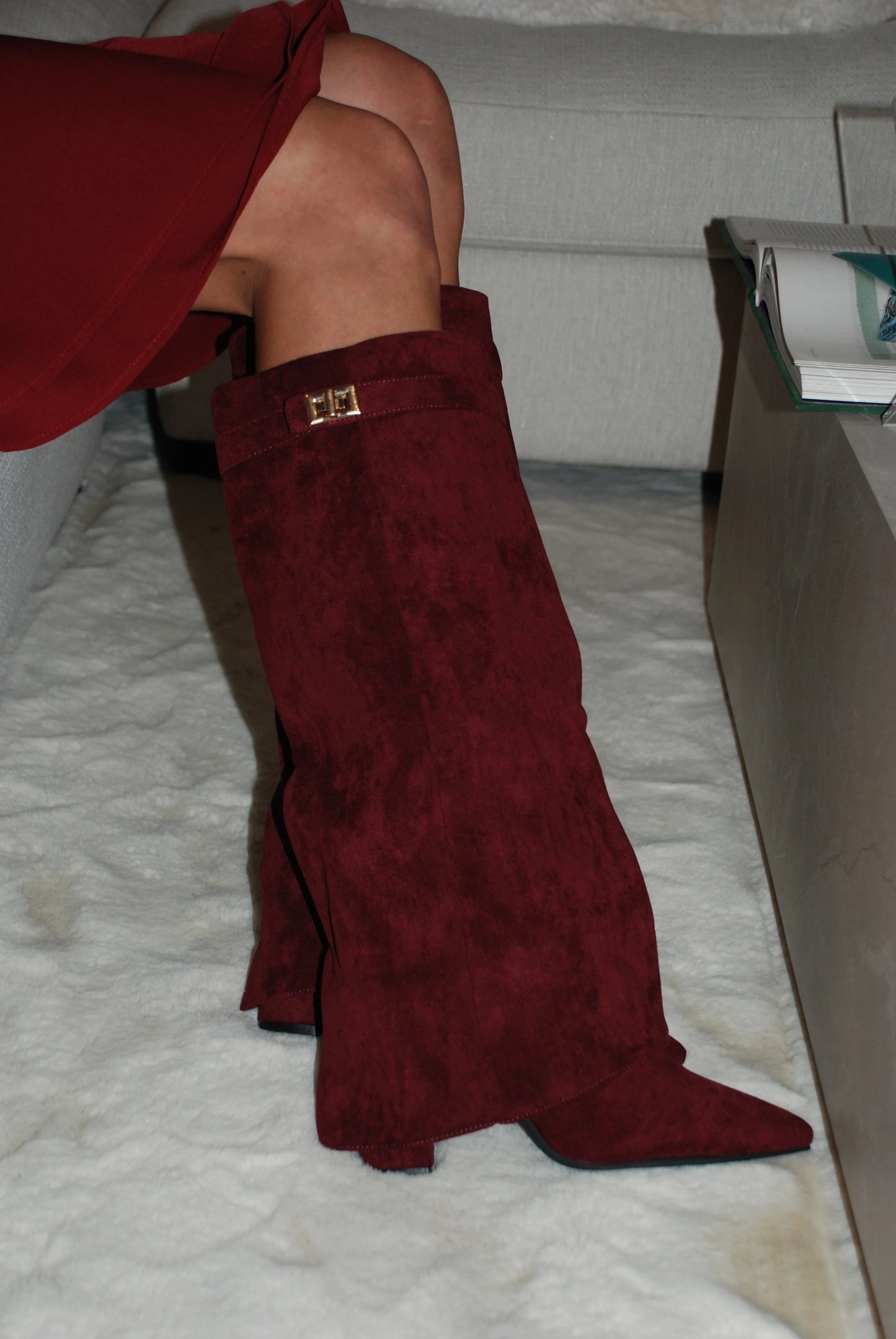 Suede Shark Boots